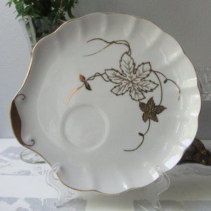 Fine Porcelain Saucer "Golden Grape Leaf", Japan